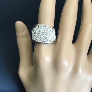 Sterling Pave Crystal Ring